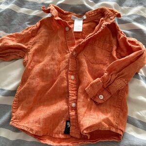 Janie and Jack 100% linen button up